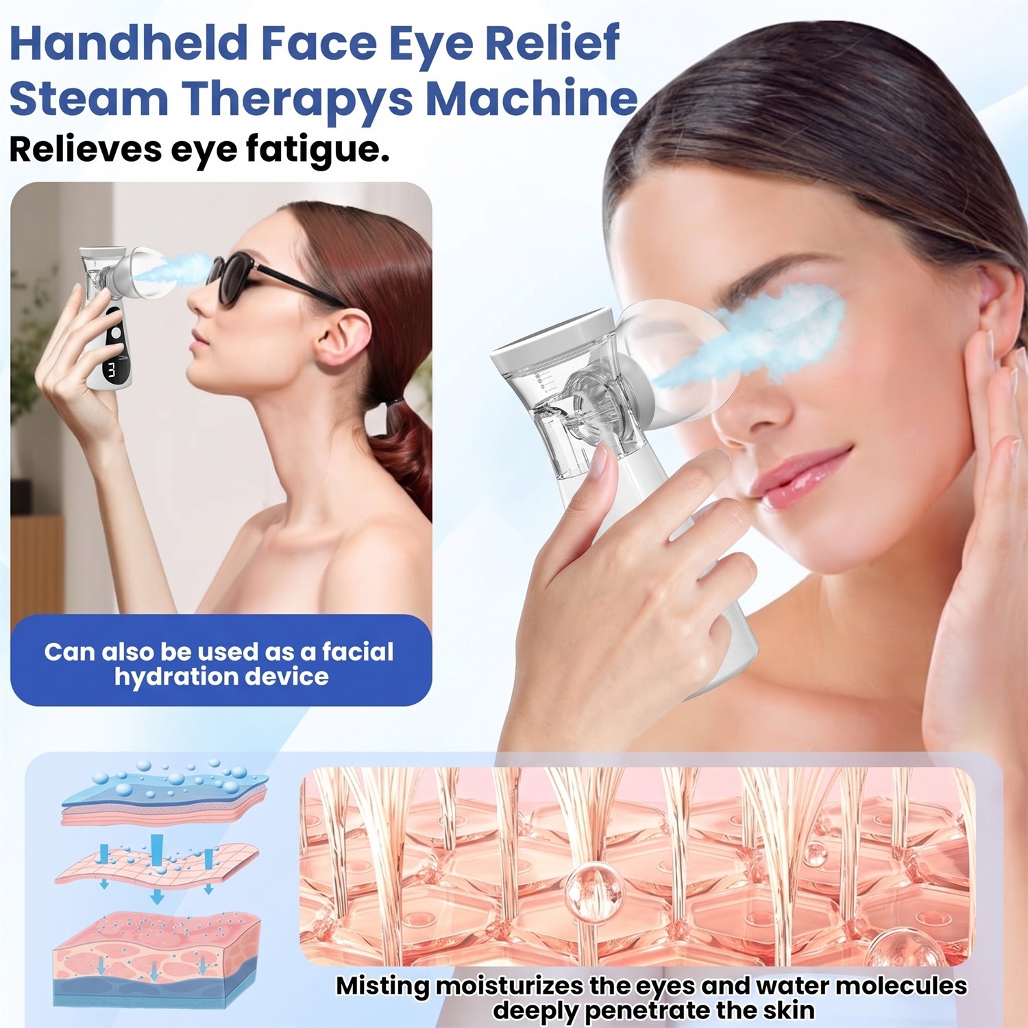 Face Steamer - مرطب عين نانو، جهاز تبخير للعين،