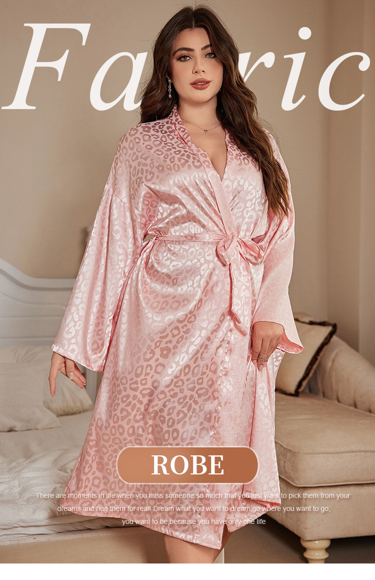 Bathrobe - روب نوم نسائي مقاس كبير، ملابس