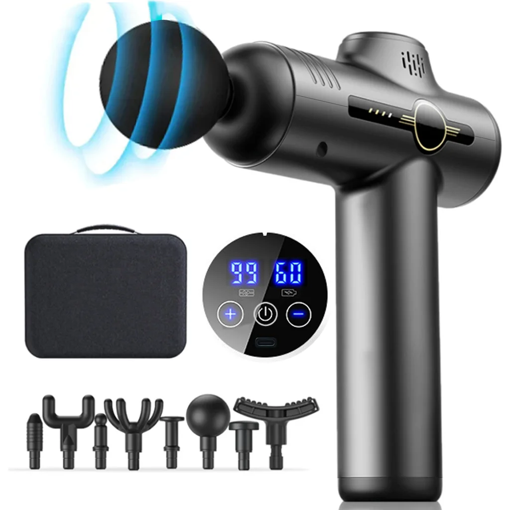 Massage Gun - مسدس تدليك كهربائي، جهاز تدليك العضلات،