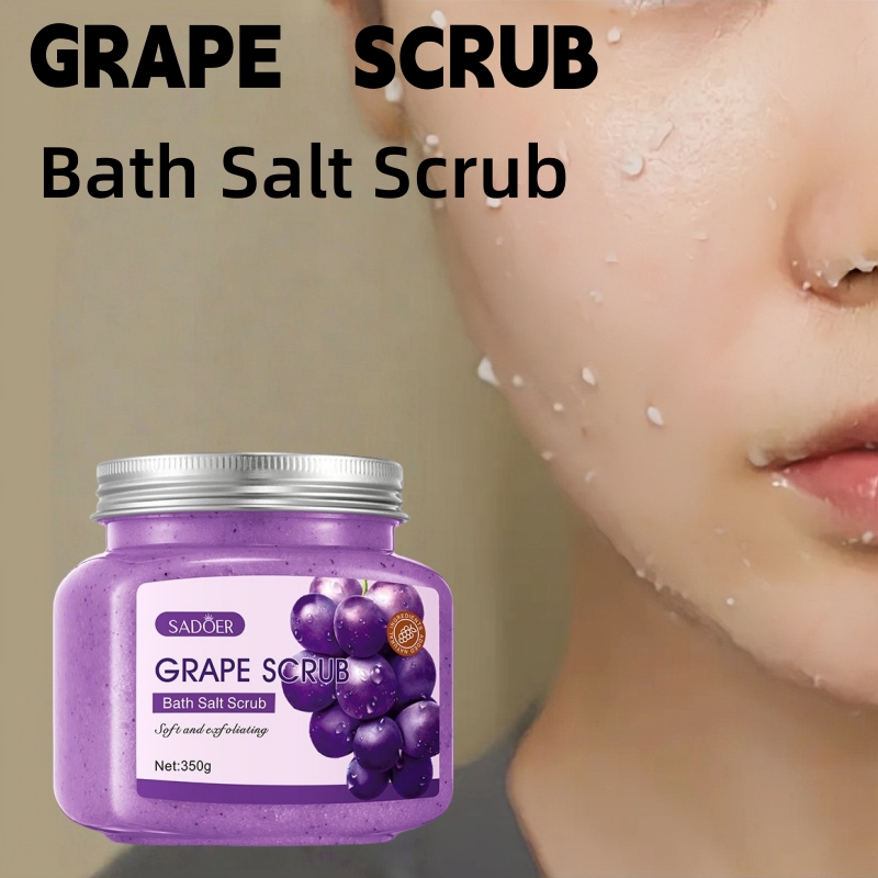 Bath Salts - مقشر ملح الاستحمام بالعنب 350 جرام،