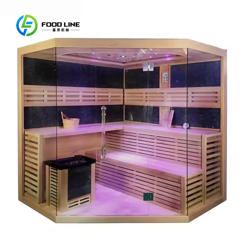 غرفة ساونا خشبية تقليدية مخصصة - مراجعة Spa Wellness Gym وسعره