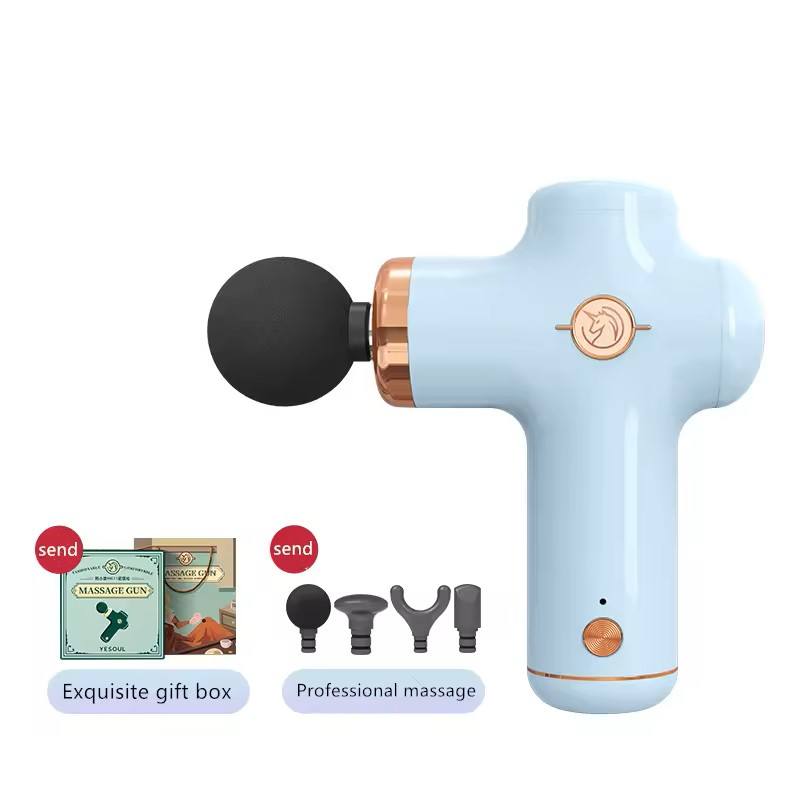 مسدس تدليك محمول صغير مع 4 رؤو - مراجعة Massage Gun وسعره